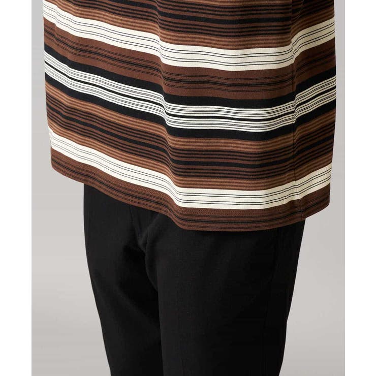 【接触冷感/毛玉になりにくい】マルチボーダーワイドシルエットカットソー | a.v.v【MEN】 | 詳細画像15 