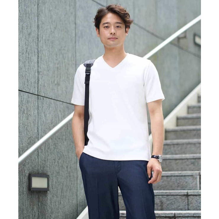 【接触冷感/イージーケア/毛玉になりにくい】ライトアゼＶネックカットソー | a.v.v【MEN】 | 詳細画像30 