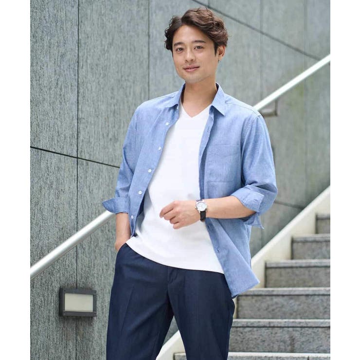 【接触冷感/イージーケア/毛玉になりにくい】ライトアゼＶネックカットソー | a.v.v【MEN】 | 詳細画像34 