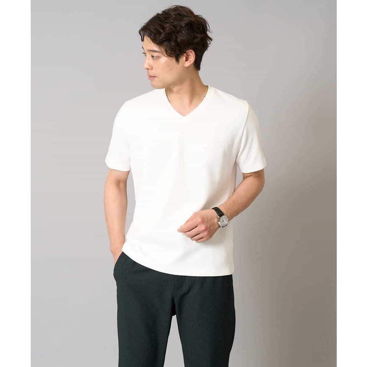 【接触冷感/イージーケア/毛玉になりにくい】ライトアゼＶネックカットソー | a.v.v【MEN】 | 詳細画像37 