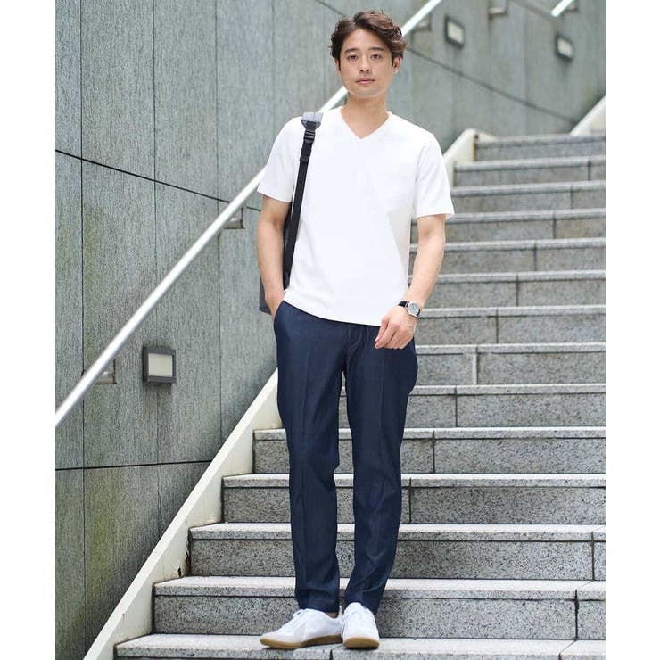 【接触冷感/イージーケア/毛玉になりにくい】ライトアゼＶネックカットソー | a.v.v【MEN】 | 詳細画像8 