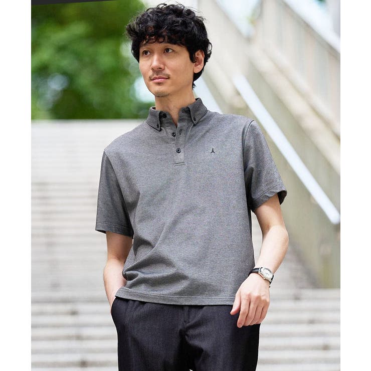 【接触冷感】ワンポイントシシュウ バーズアイポロシャツ〈洗濯機で洗える イージー… | a.v.v【MEN】 | 詳細画像38 