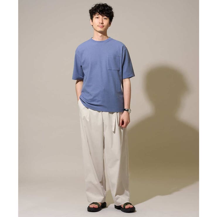 【接触冷感 遮熱】ハニカムジャカードクルーネックカットソー【洗濯機で洗える イー… | a.v.v【MEN】 | 詳細画像12 
