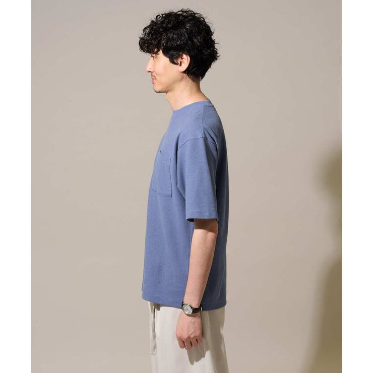 【接触冷感 遮熱】ハニカムジャカードクルーネックカットソー【洗濯機で洗える イー… | a.v.v【MEN】 | 詳細画像18 