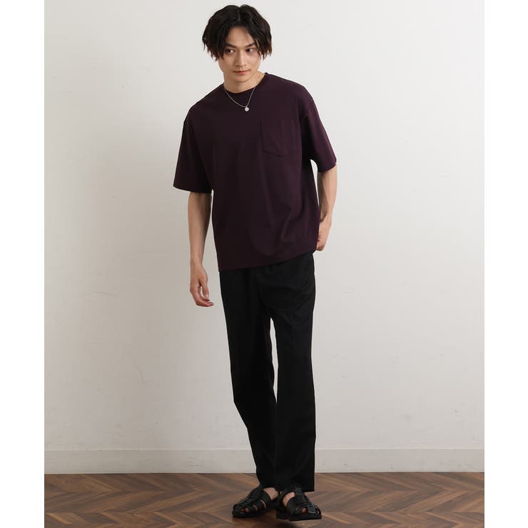 【接触冷感/S-XXL】シルケットスムースワイドシルエットTシャツ | a.v.v【MEN】 | 詳細画像13 