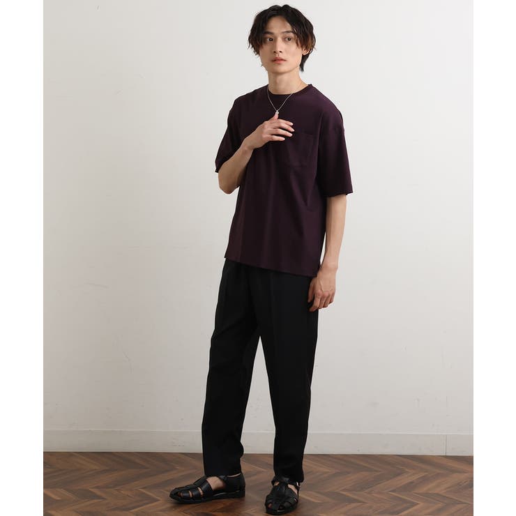 【接触冷感/S-XXL】シルケットスムースワイドシルエットTシャツ | a.v.v【MEN】 | 詳細画像14 