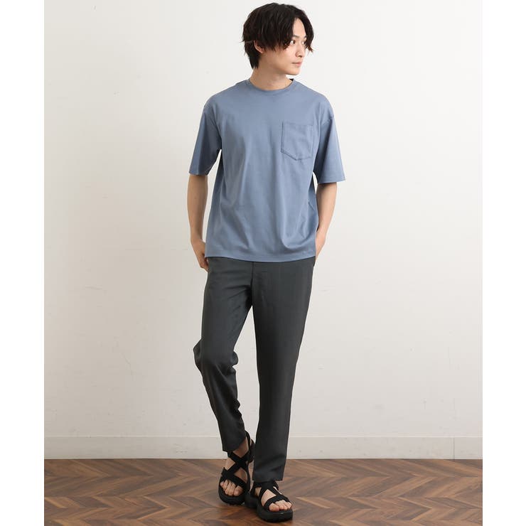 【接触冷感/S-XXL】シルケットスムースワイドシルエットTシャツ | a.v.v【MEN】 | 詳細画像6 