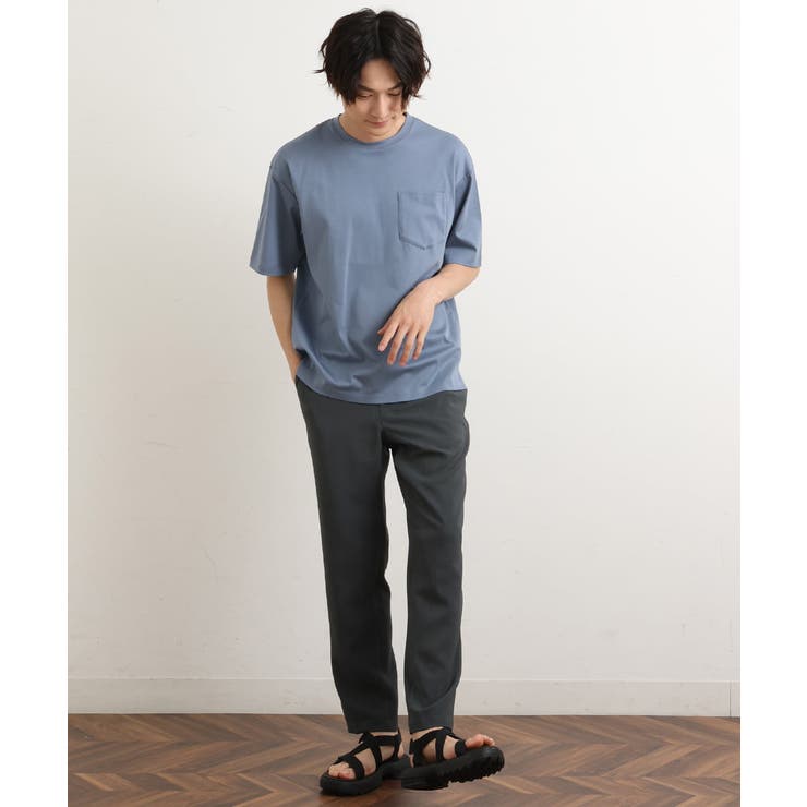 【接触冷感/S-XXL】シルケットスムースワイドシルエットTシャツ | a.v.v【MEN】 | 詳細画像7 