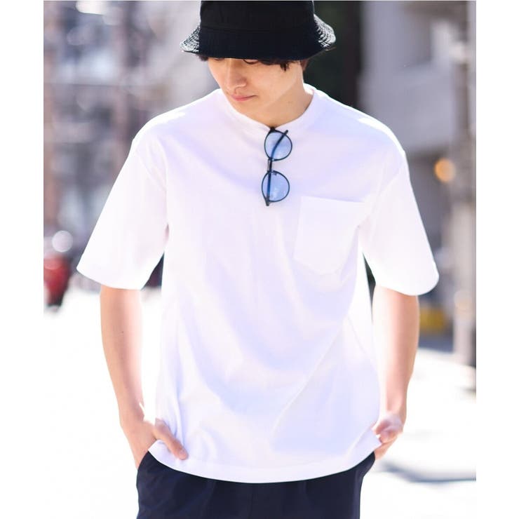 ホワイト | 【接触冷感/S-XXL】シルケットスムースワイドシルエットTシャツ | a.v.v【MEN】