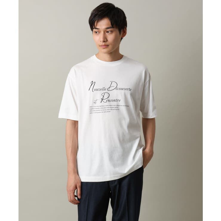 【接触冷感】ロゴプリントセミワイドシルエットTシャツ | a.v.v【MEN】 | 詳細画像10 