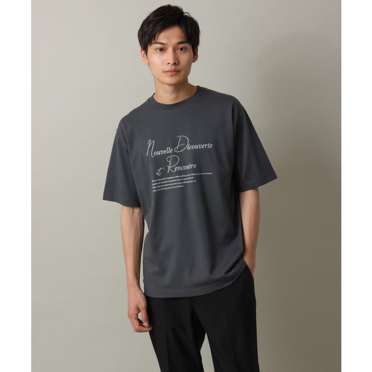【接触冷感】ロゴプリントセミワイドシルエットTシャツ | a.v.v【MEN】 | 詳細画像12 