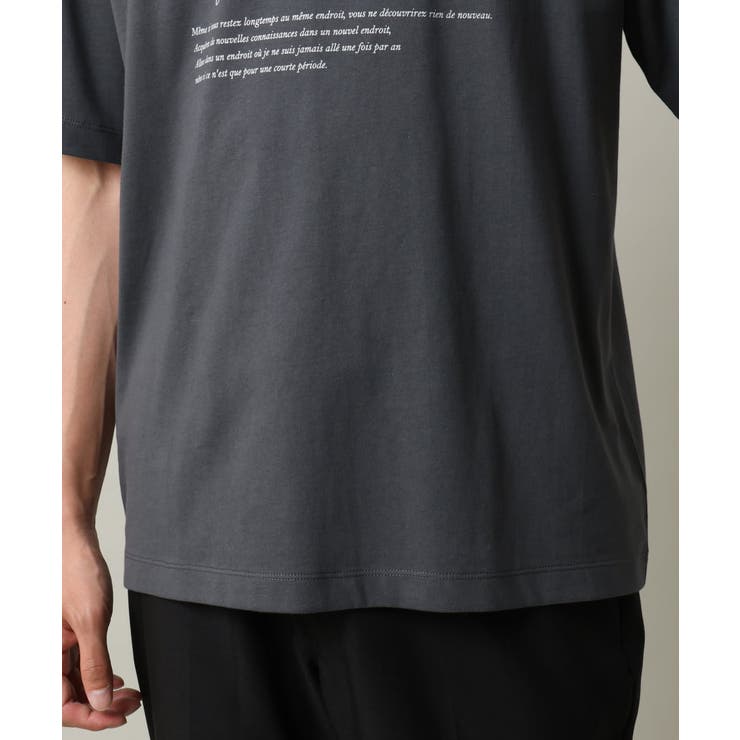 【接触冷感】ロゴプリントセミワイドシルエットTシャツ | a.v.v【MEN】 | 詳細画像17 