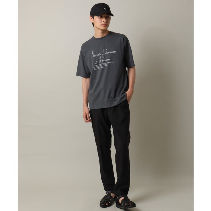 【接触冷感】ロゴプリントセミワイドシルエットTシャツ | a.v.v【MEN】 | 詳細画像2 