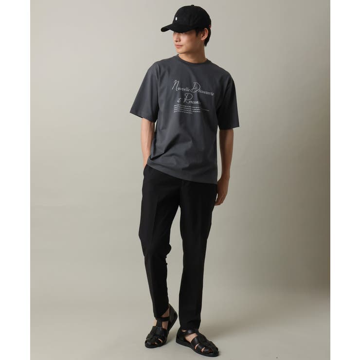 【接触冷感】ロゴプリントセミワイドシルエットTシャツ | a.v.v【MEN】 | 詳細画像4 