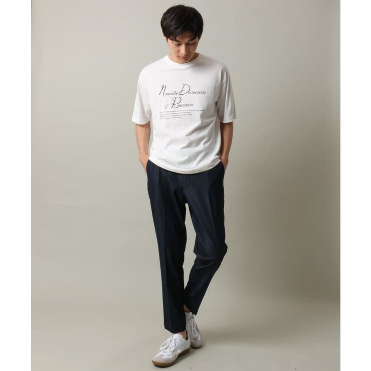 【接触冷感】ロゴプリントセミワイドシルエットTシャツ | a.v.v【MEN】 | 詳細画像7 