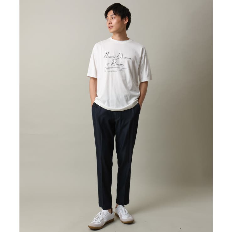 【接触冷感】ロゴプリントセミワイドシルエットTシャツ | a.v.v【MEN】 | 詳細画像8 