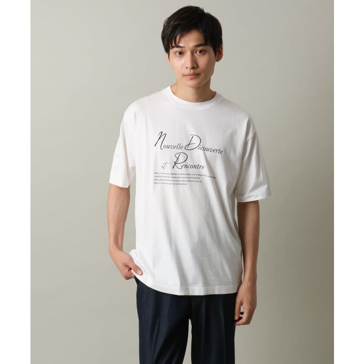【接触冷感】ロゴプリントセミワイドシルエットTシャツ | a.v.v【MEN】 | 詳細画像9 