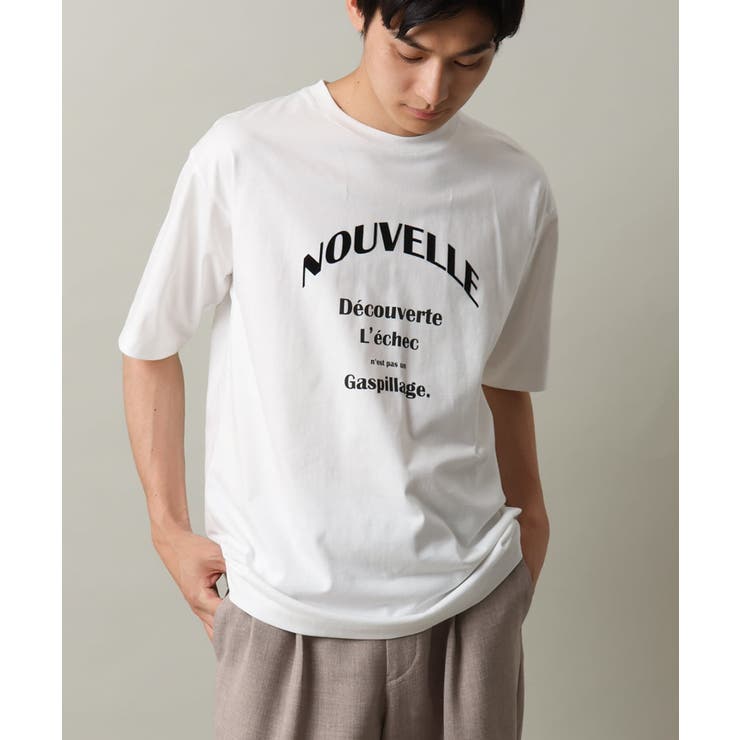 【接触冷感】ロゴプリントセミワイドTシャツ | a.v.v【MEN】 | 詳細画像1 