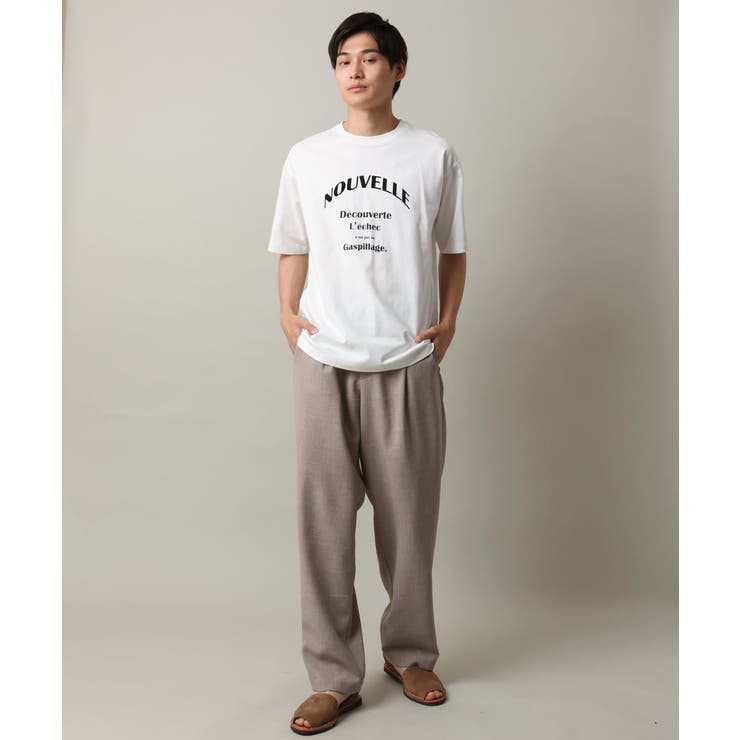 【接触冷感】ロゴプリントセミワイドTシャツ | a.v.v【MEN】 | 詳細画像9 