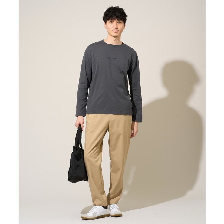 【コットン100％】ミニロゴプリントロングTシャツ セミワイドシルエット | a.v.v【MEN】 | 詳細画像60 