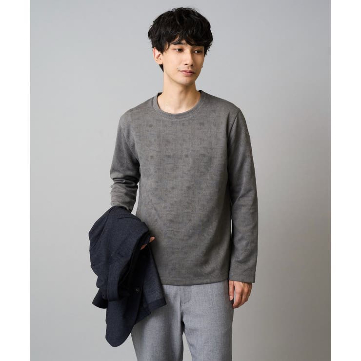 幾何ジャカードクルーネックＴシャツ  | a.v.v【MEN】 | 詳細画像34 