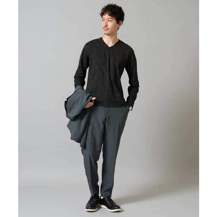 ダイヤジャカードＶネックＴシャツ 通勤 ビジネス | a.v.v【MEN】 | 詳細画像10 