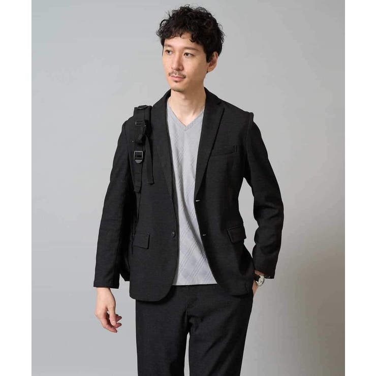 ダイヤジャカードＶネックＴシャツ 通勤 ビジネス | a.v.v【MEN】 | 詳細画像15 