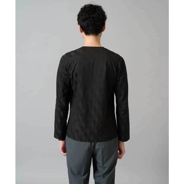 ダイヤジャカードＶネックＴシャツ 通勤 ビジネス | a.v.v【MEN】 | 詳細画像24 