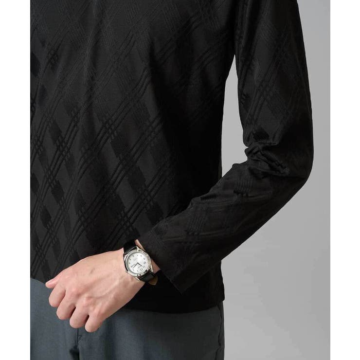 ダイヤジャカードＶネックＴシャツ 通勤 ビジネス | a.v.v【MEN】 | 詳細画像26 