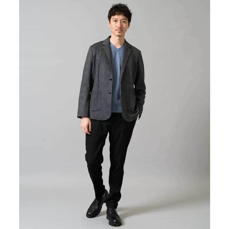 針抜きジャカードＶネックＴシャツ通勤 ビジネス ジャケット | a.v.v【MEN】 | 詳細画像12 