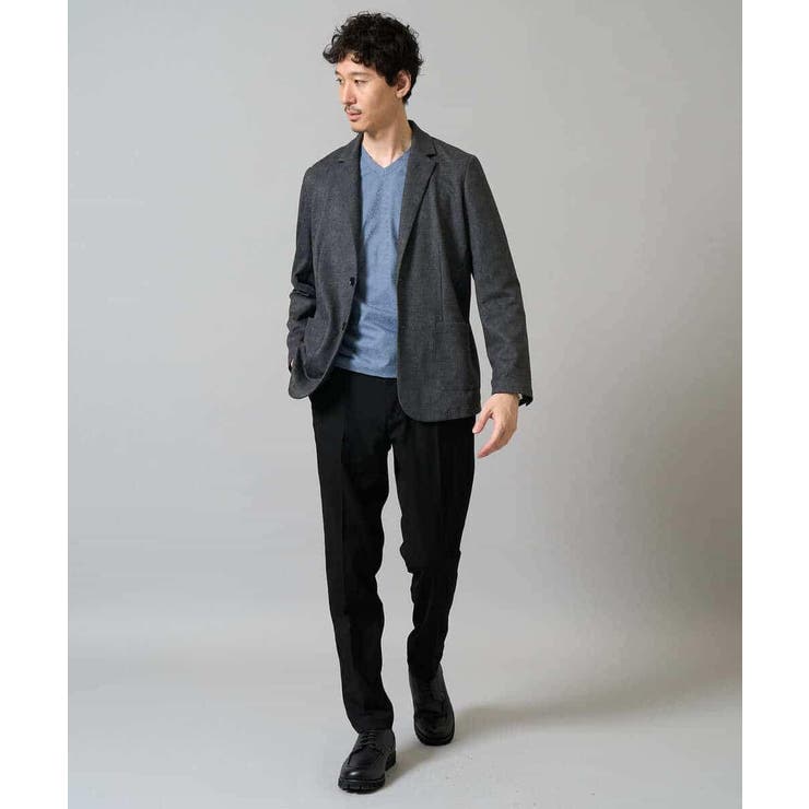 針抜きジャカードＶネックＴシャツ通勤 ビジネス ジャケット | a.v.v【MEN】 | 詳細画像14 