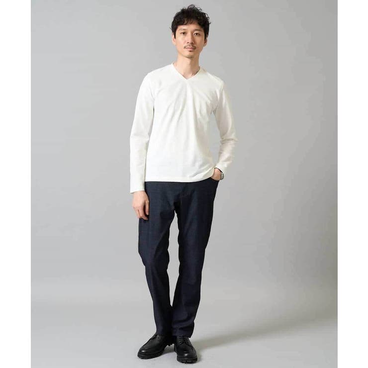 針抜きジャカードＶネックＴシャツ通勤 ビジネス ジャケット | a.v.v【MEN】 | 詳細画像15 