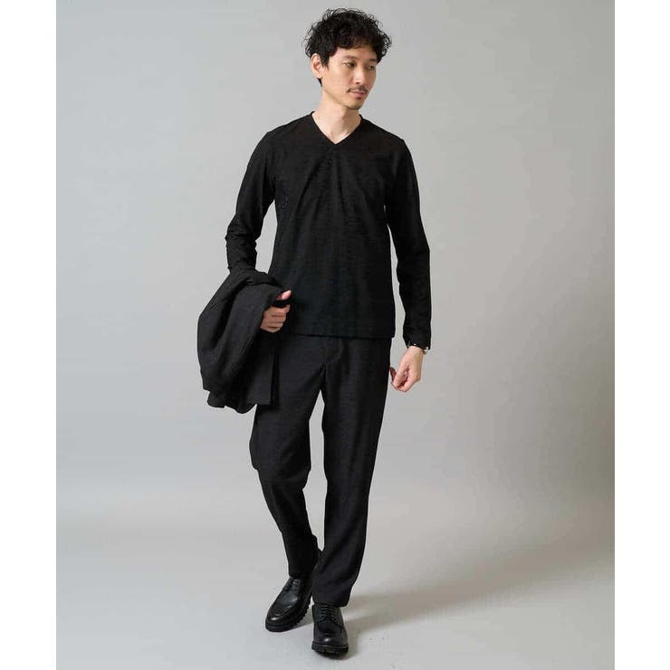 針抜きジャカードＶネックＴシャツ通勤 ビジネス ジャケット | a.v.v【MEN】 | 詳細画像20 