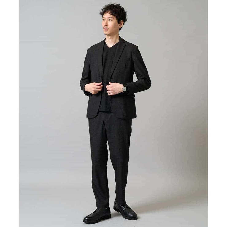 針抜きジャカードＶネックＴシャツ通勤 ビジネス ジャケット | a.v.v【MEN】 | 詳細画像24 