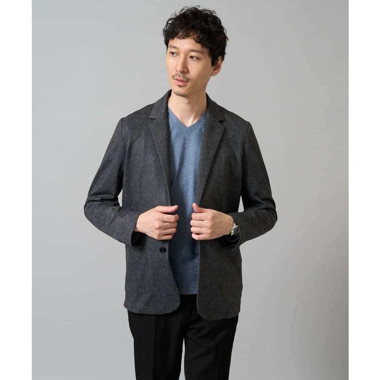 針抜きジャカードＶネックＴシャツ通勤 ビジネス ジャケット | a.v.v【MEN】 | 詳細画像28 