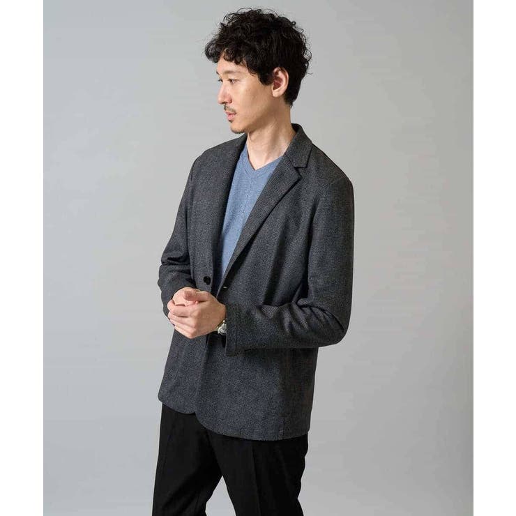 針抜きジャカードＶネックＴシャツ通勤 ビジネス ジャケット | a.v.v【MEN】 | 詳細画像29 