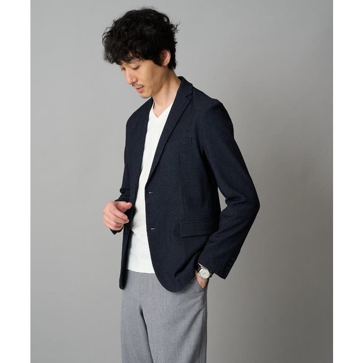 針抜きジャカードＶネックＴシャツ通勤 ビジネス ジャケット | a.v.v【MEN】 | 詳細画像30 