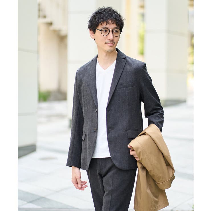 針抜きジャカードＶネックＴシャツ通勤 ビジネス ジャケット | a.v.v【MEN】 | 詳細画像32 