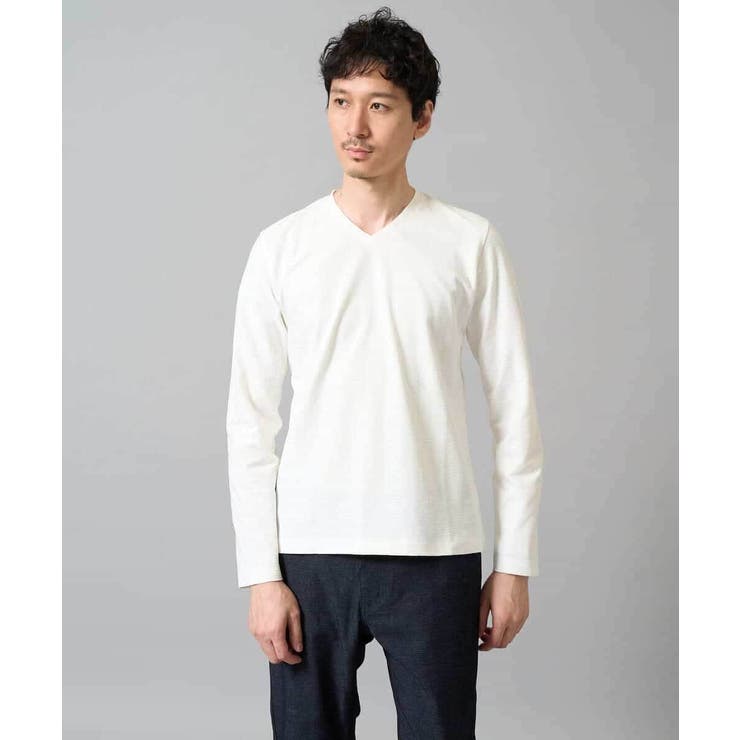 針抜きジャカードＶネックＴシャツ通勤 ビジネス ジャケット | a.v.v【MEN】 | 詳細画像33 