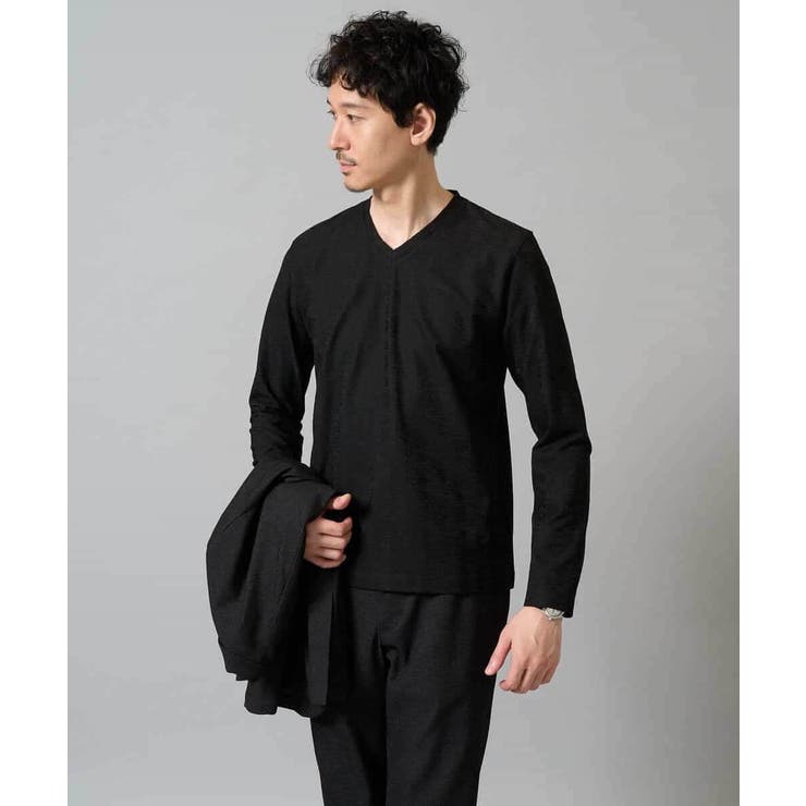 針抜きジャカードＶネックＴシャツ通勤 ビジネス ジャケット | a.v.v【MEN】 | 詳細画像36 