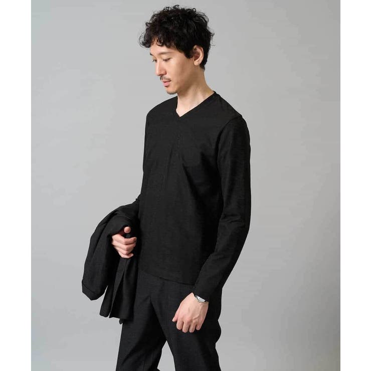 針抜きジャカードＶネックＴシャツ通勤 ビジネス ジャケット | a.v.v【MEN】 | 詳細画像37 