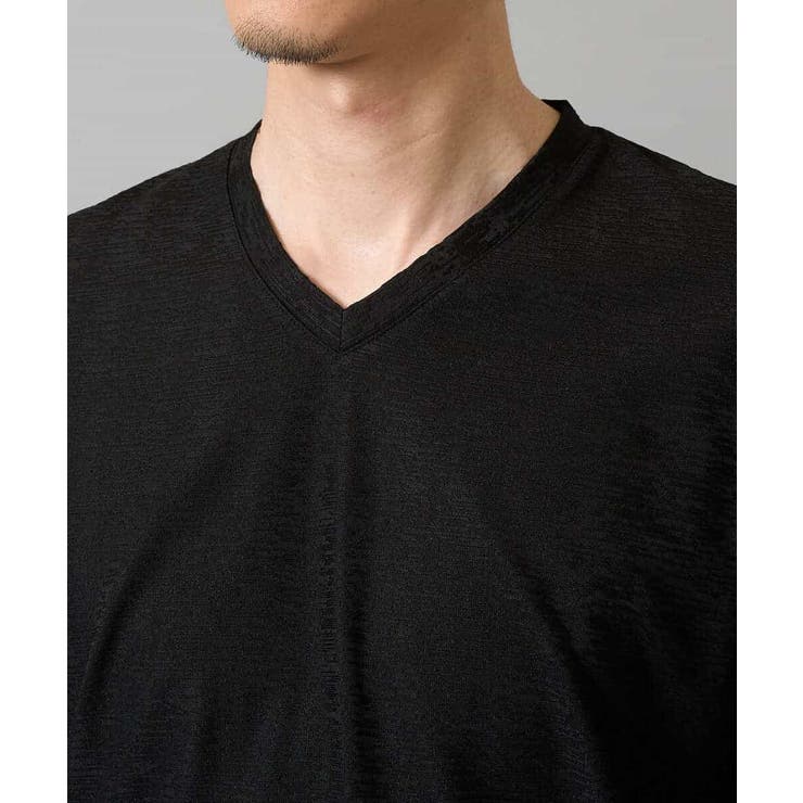 針抜きジャカードＶネックＴシャツ通勤 ビジネス ジャケット | a.v.v【MEN】 | 詳細画像44 