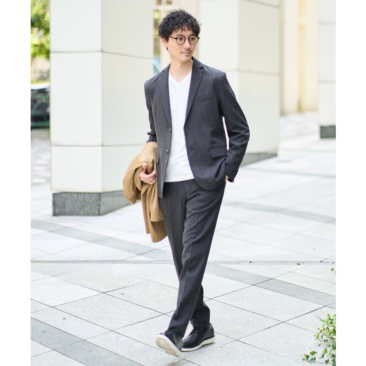 針抜きジャカードＶネックＴシャツ通勤 ビジネス ジャケット | a.v.v【MEN】 | 詳細画像6 