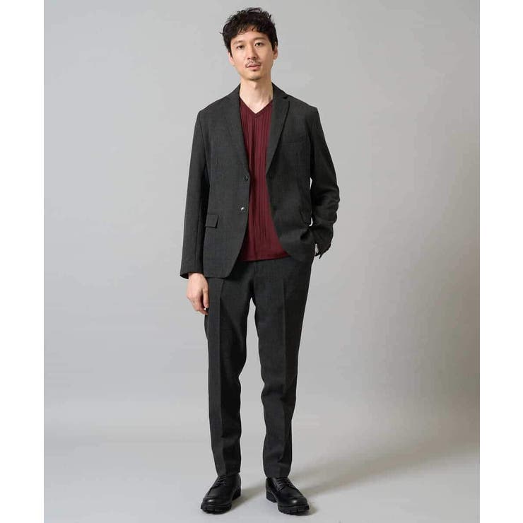 ストライプジャガードVネックTシャツ通勤 ビジネス ジャケット | a.v.v【MEN】 | 詳細画像19 