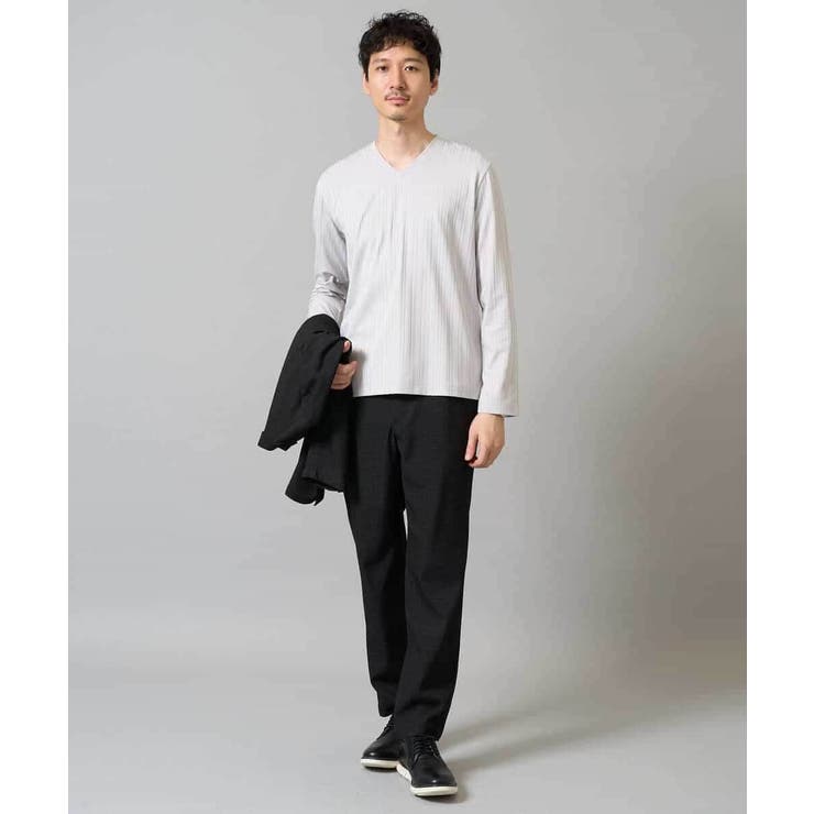 ストライプジャガードVネックTシャツ通勤 ビジネス ジャケット | a.v.v【MEN】 | 詳細画像22 