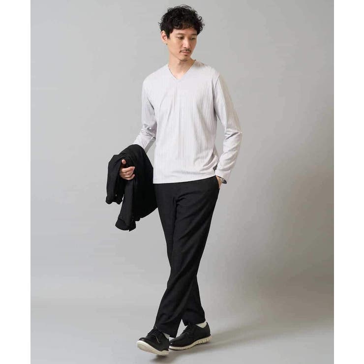 ストライプジャガードVネックTシャツ通勤 ビジネス ジャケット | a.v.v【MEN】 | 詳細画像24 