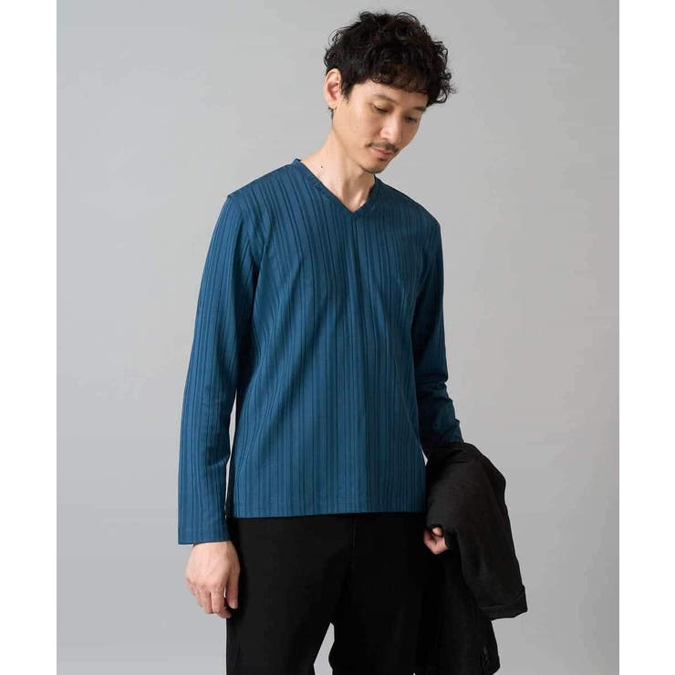 ストライプジャガードVネックTシャツ通勤 ビジネス ジャケット | a.v.v【MEN】 | 詳細画像26 