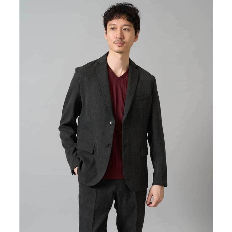 ストライプジャガードVネックTシャツ通勤 ビジネス ジャケット | a.v.v【MEN】 | 詳細画像28 