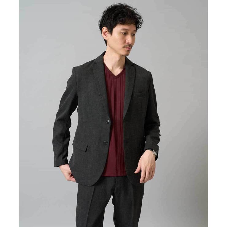 ストライプジャガードVネックTシャツ通勤 ビジネス ジャケット | a.v.v【MEN】 | 詳細画像29 