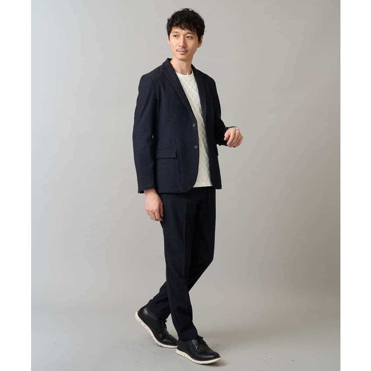 ブロックリンクスジャカードクルーネックＴシャツ通勤 ビジネス ジャケット | a.v.v【MEN】 | 詳細画像11 